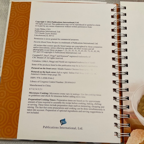 Dump Soups Cookbook Spiral Bound Hardcover Favorite Brand Name Recipes - Picture 3 of 11